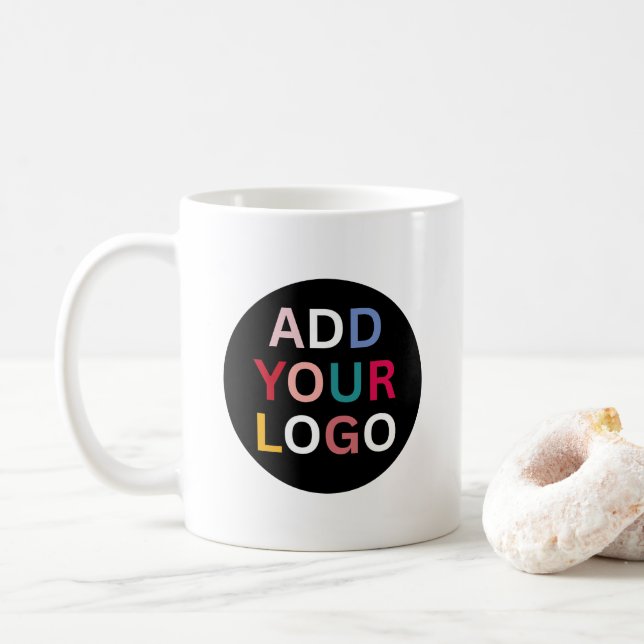 Custom Branded Logo Business Coffee Mug (With Donut)