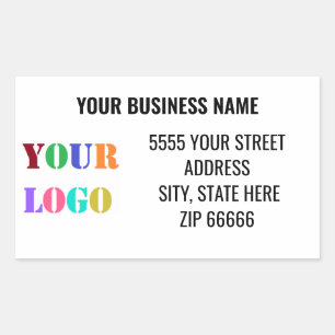 Custom Branded Logo Name Address Labels Example