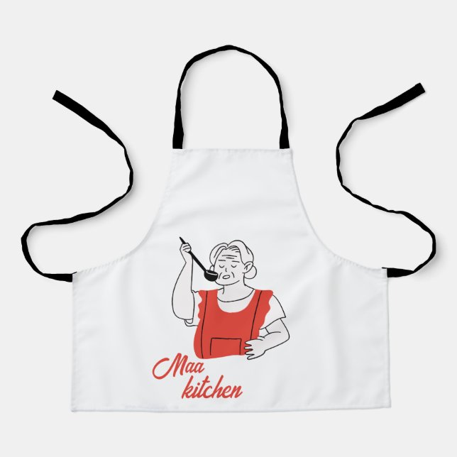 Custom Branded Maa Kitchen Business Logo Apron (Front)