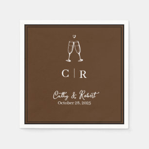 Custom Branded Minimal and Chic   Wedding Napkins