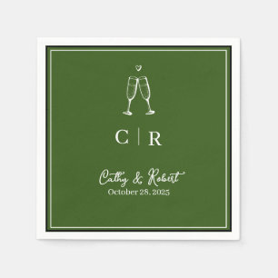Custom Branded Minimal and Chic Wedding Napkins