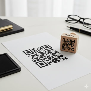 Custom Branded Modern QR Code Self-inking Stamp