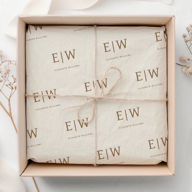 Custom Branded Monogram Business Company Packaging Tissue Paper (Creator Uploaded)