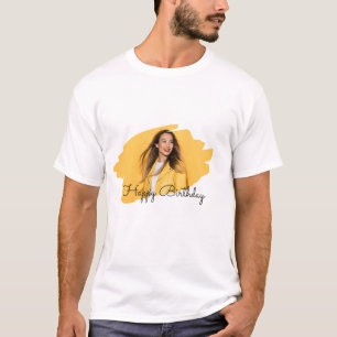Custom Branded Photo Happy Birthday T-Shirt