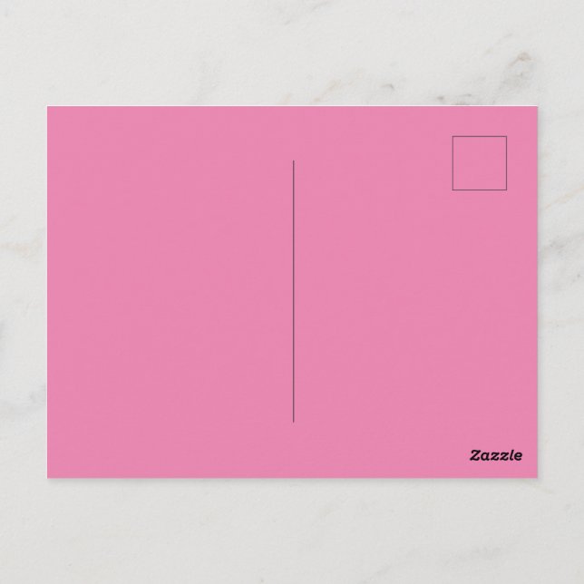 Custom Branded Pink Picture-Perfect Standard  Postcard (Back)