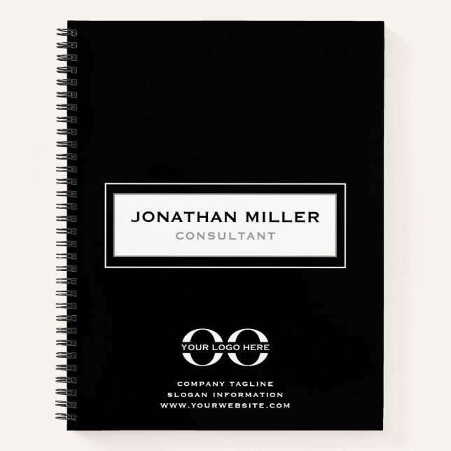 Custom Branded Promotional Company Logo Spiral Notebook (Front)