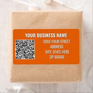 Custom Branded QR Code Name Address Labels Example
