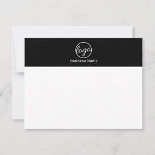 Custom Branded Simple Company Black Business Logo Card