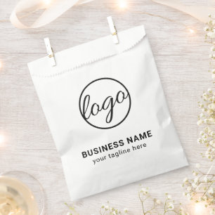 Custom Branded Simple Company Business Logo Favour Bags