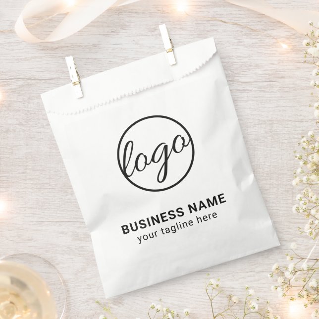 Custom Branded Simple Company Business Logo Favour Bags (Clipped)