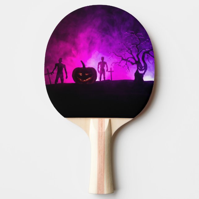 Custom Branded Spooky Halloween Ping Pong Paddle (Front)