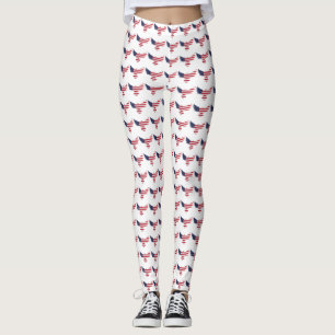 Custom Branded USA butterfly flag Leggings 