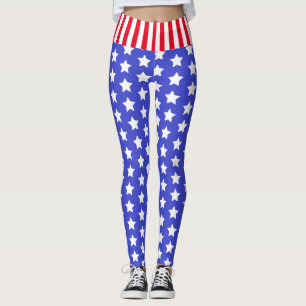 Custom Branded  USA Stars and Stripes Leggings