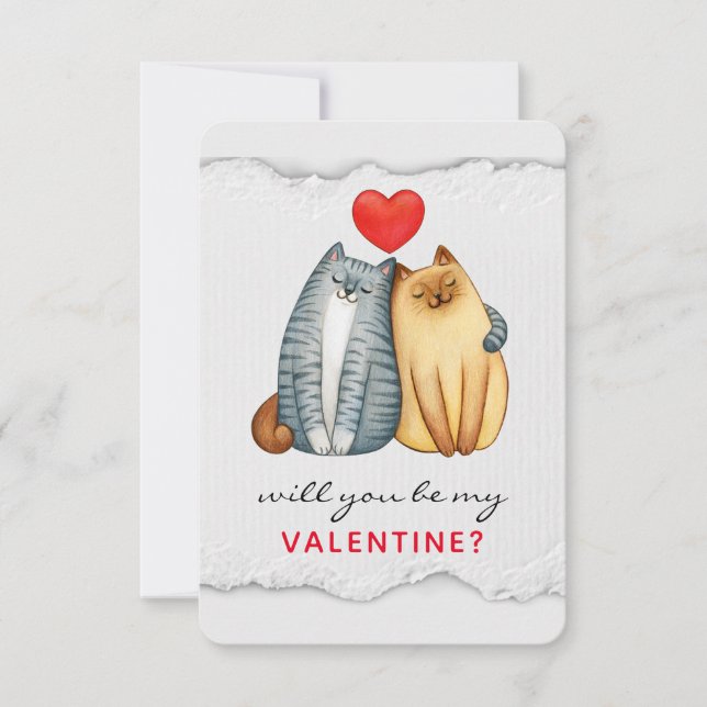 Custom Branded Valentines Day Flat Thank You Card (Front)