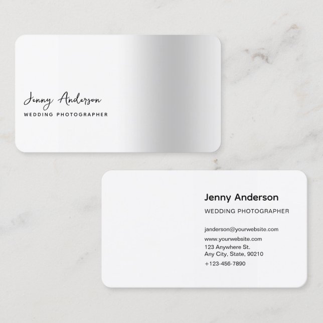 Custom Branded Wedding Photographer Business Card (Front/Back)