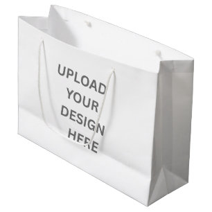 Custom Branded White Gift Bag   Large Glossy