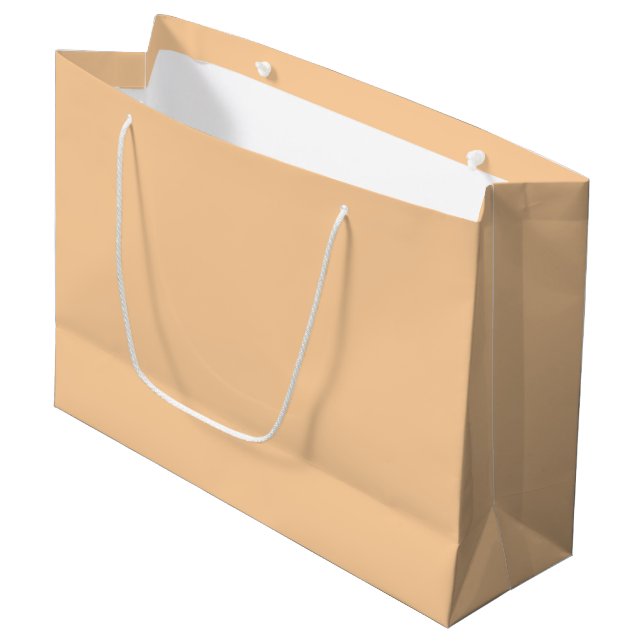 Custom Branded White Gift Bag | Large Glossy  (Front Angled)