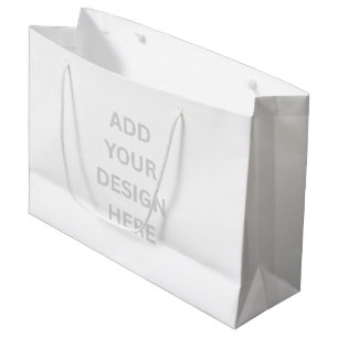 Custom Branded White Gift Bag   Large Glossy
