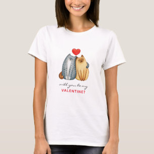 Custom Branded White Simple Valentines Day T-Shirt