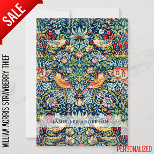 Custom Branded William Morris Birds Pattern Invitation