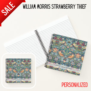 Custom Branded William Morris Birds Pattern Notebook