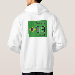 Custom Brasil Seleção Flag Name Soccer Gear Hoodie