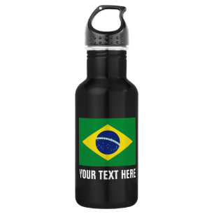 Custom Brasilian flag water bottles for Brasil