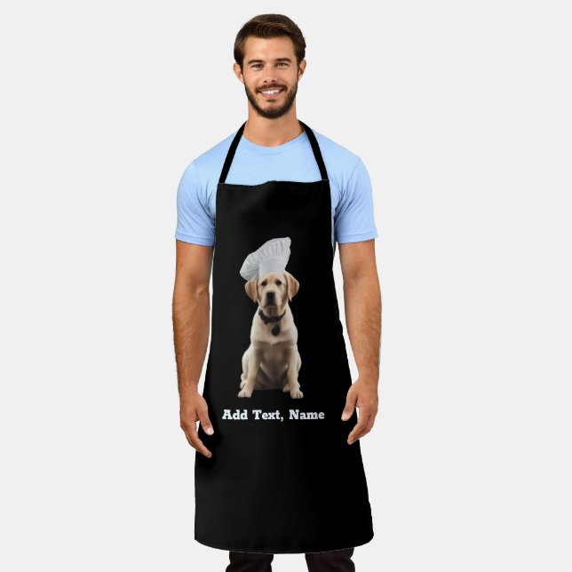 Custom Breed Dog Photo Apron - Custom Name, Saying (Worn)