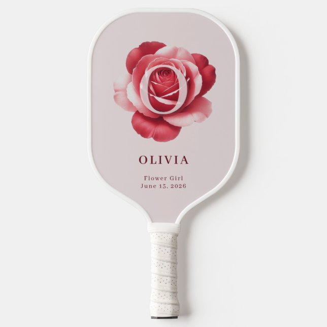 Custom Bridal Party Gift Pickleball Name Date Paddle (Front)