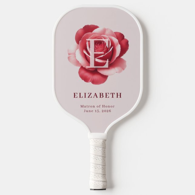 Custom Bridal Party Gift Pickleball Name Date Paddle (Front)