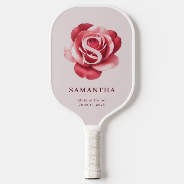Custom Bridal Party Gift Pickleball Name Date Paddle (Front)