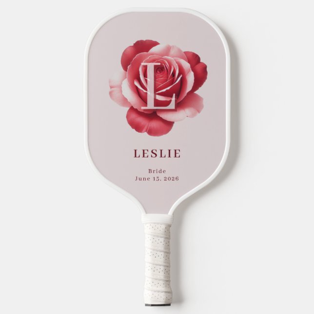 Custom Bridal Party Gift Pickleball Name Date Paddle (Front)