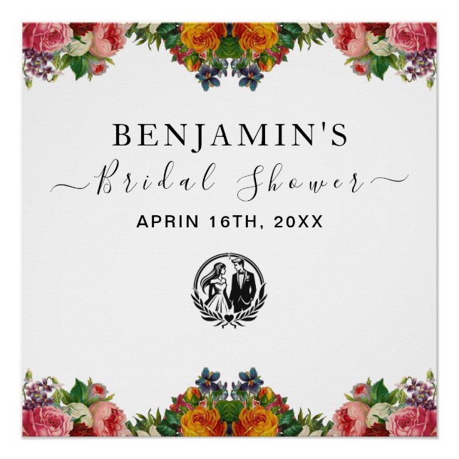 Custom Bridal Shower Celebration Poster (Front)