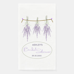Custom Bridal Shower Dried Lavender Bundles Napkin