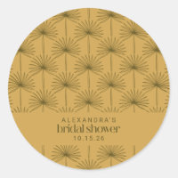 Custom Bridal Shower Favour Mustard Botanical Retr
