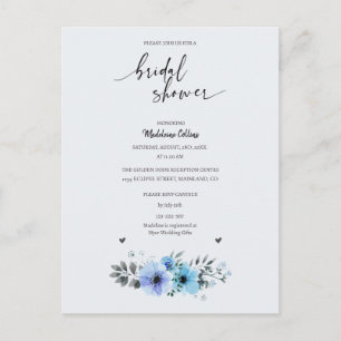 Custom Bridal Shower Invitation floral bouquet Postcard
