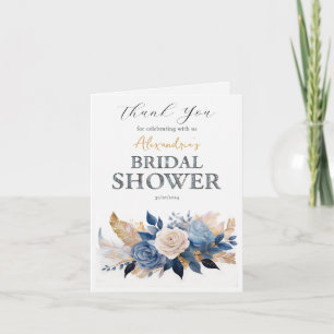 Custom Bridal Shower Roses Thank you Card