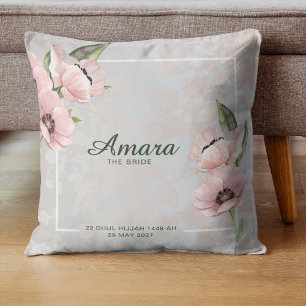 Custom Bridal Throw Pillow – Bride Cushion