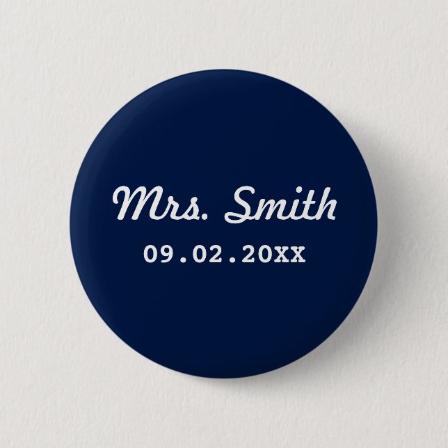 Custom Bridal Wedding 6 Cm Round Badge (Front)