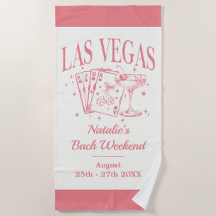Custom Bride and Bridesmaid Las Vegas Bachelorette Beach Towel