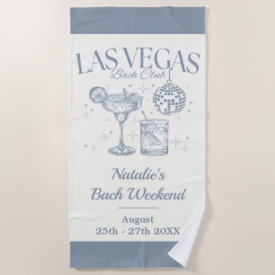 Custom Bride and Bridesmaid Las Vegas Bachelorette Beach Towel