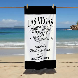 Custom Bride and Bridesmaid Las Vegas Bachelorette Beach Towel