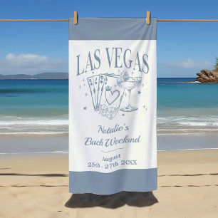 Custom Bride and Bridesmaid Las Vegas Bachelorette Beach Towel