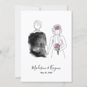 Custom Bride and Groom   Bridal Shower Card