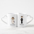 Custom Bride and Groom Mug Set