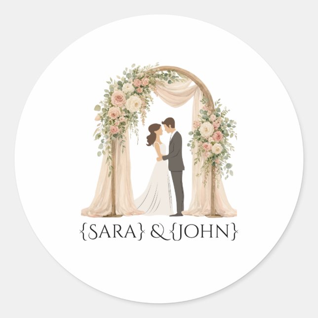 Custom Bride & Groom Labels (Front)