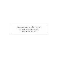 Custom Bride & Groom Simple Return Address