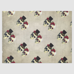 Custom Bride & Groom Skull Wedding Gift Tissue Tissue Paper