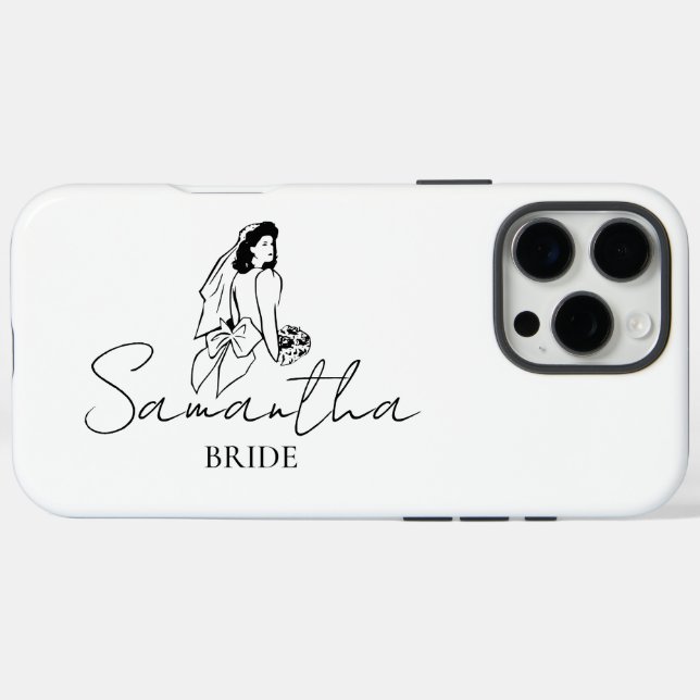 Custom Bride Name Gift Case-Mate iPhone Case (Back (Horizontal))