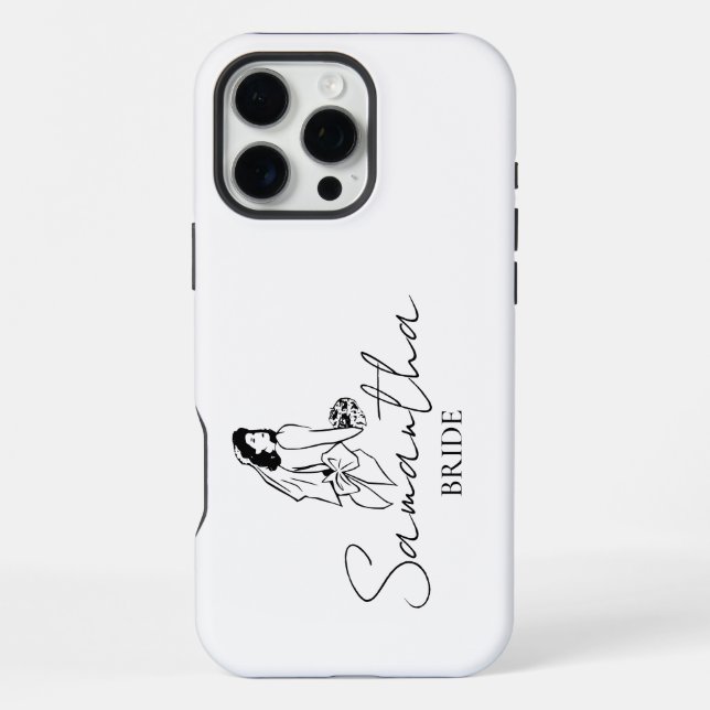 Custom Bride Name Gift iPhone Case (Back)